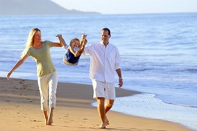 Family on Beach